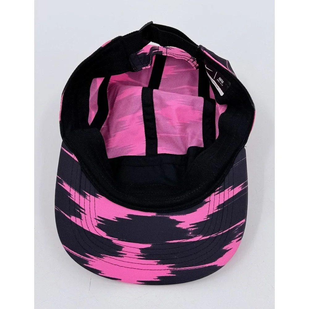 Nike Dri-Fit AW84 5-Panel Hat Cap Running Pink‎ Reflective OSFA Cycling NWOT NOS
